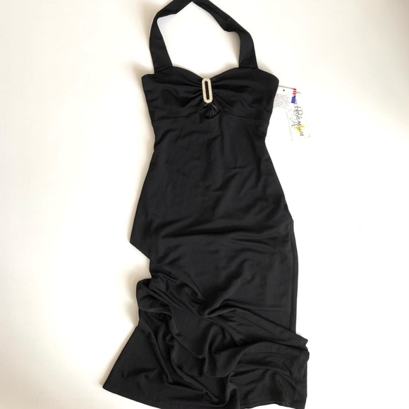 Betsey & Adam Black Night Dress Halter Size 12 - Picture 2 of 5